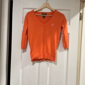 Ralph Lauren Elbow Sleeve V-Neck Sweater